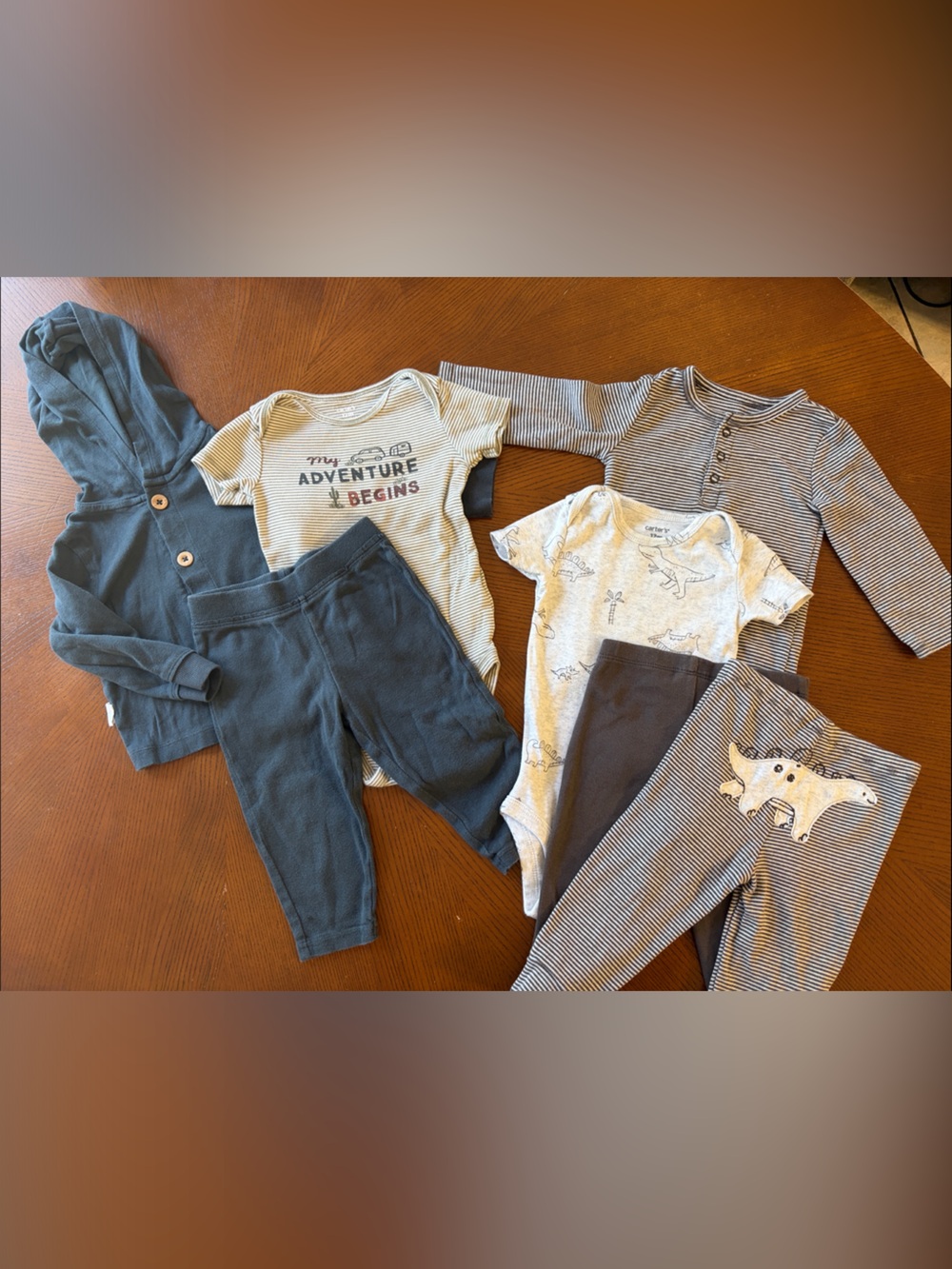 Carter's Blue and Gray Baby Matching Sets